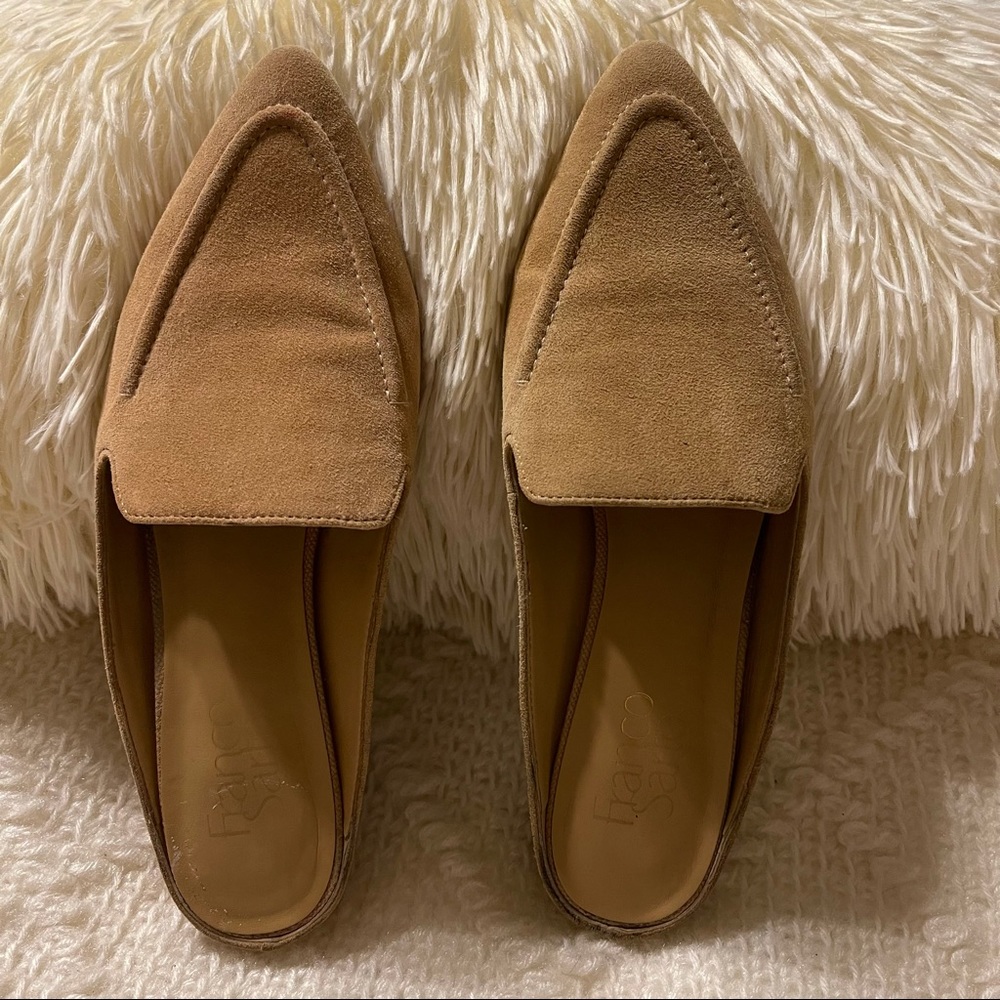 Women’s Suede Slip-On Mules in Beige - Picture 3 of 8